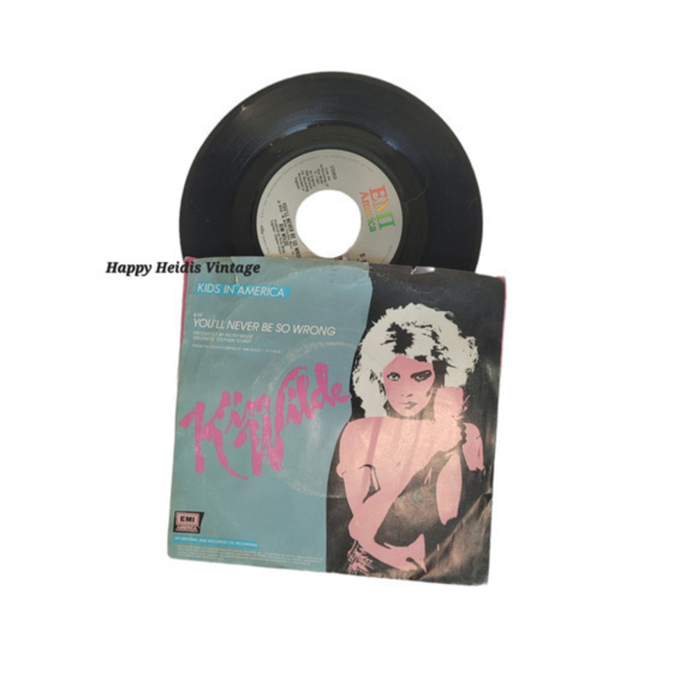 Kim‎ Wild Kids in America, Vinyl 45 1982, EMI America Record 80 Music - Picture 3 of 9
